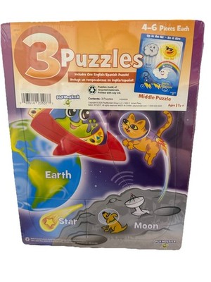 PLAY MONSTER  -Total Of 3 Puzzles-Preschool Learning Jigsaw Puzzles