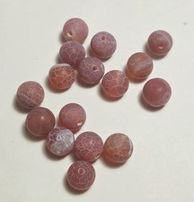 Natural Red Fire Agate Matte Round Beads For Jewelry Making 10mm