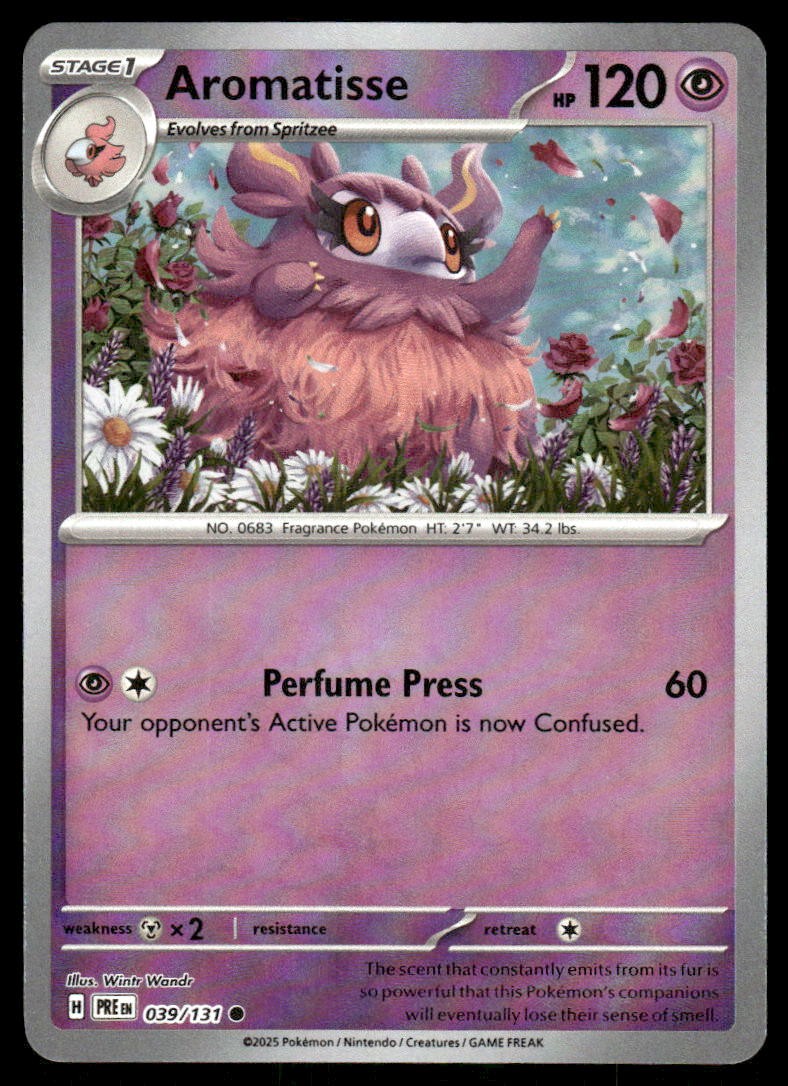 Pokemon TCG Prismatic Evolutions #039/131 Aromatisse (Pokeball) NM