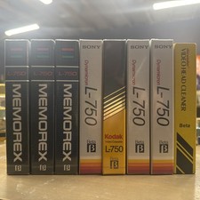 blank betamax tapes L-750 Sony Kodak Memories And Head Cleaner  8 Pc New Sealed