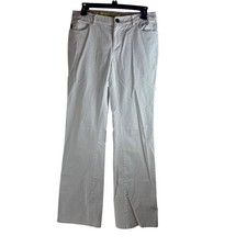 Lilly Pulitzer White Corduroy Bootcut Pants Women's Casual Palm Tree Logo Sz 4