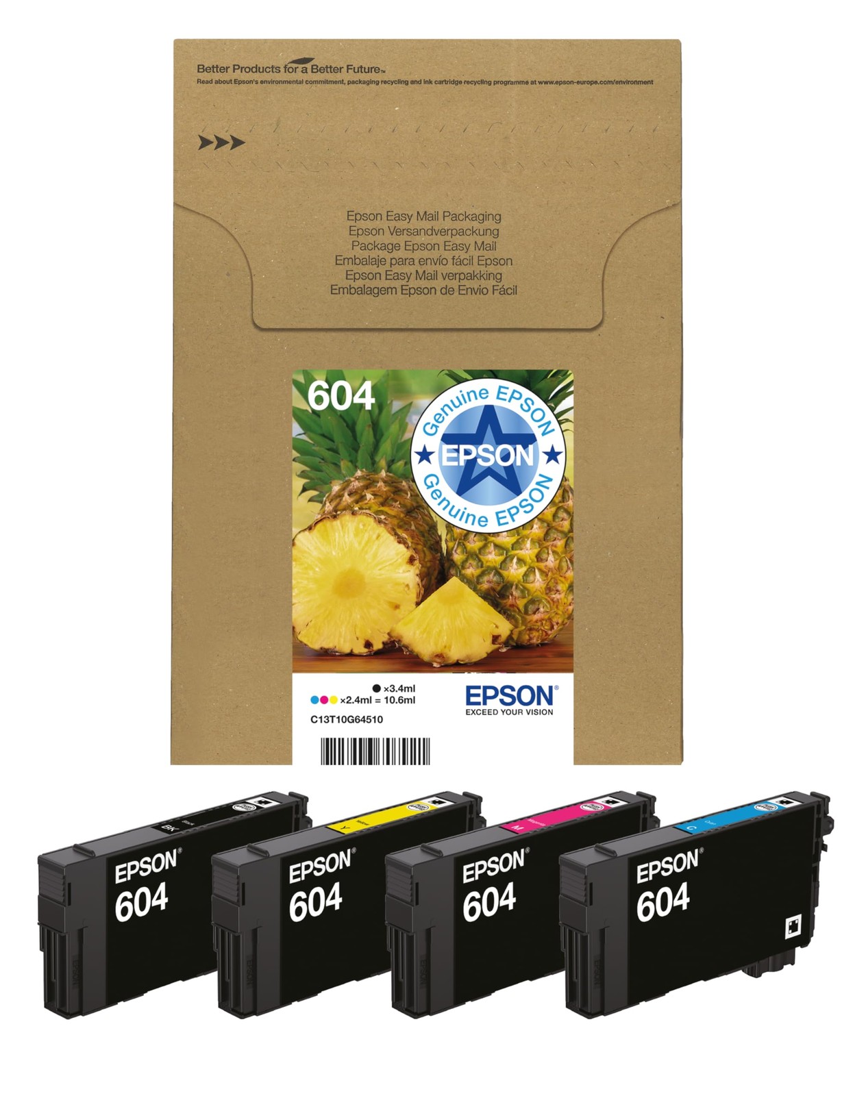 Original Epson 604 Ink Cartridge EasyMail Multipack (C13T10G64510) - Image 4