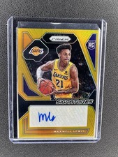 Maxwell Lewis Jr 2023-24 Panini Prizm 06/10 Auto Gold RC Lakers #RSI-MAX