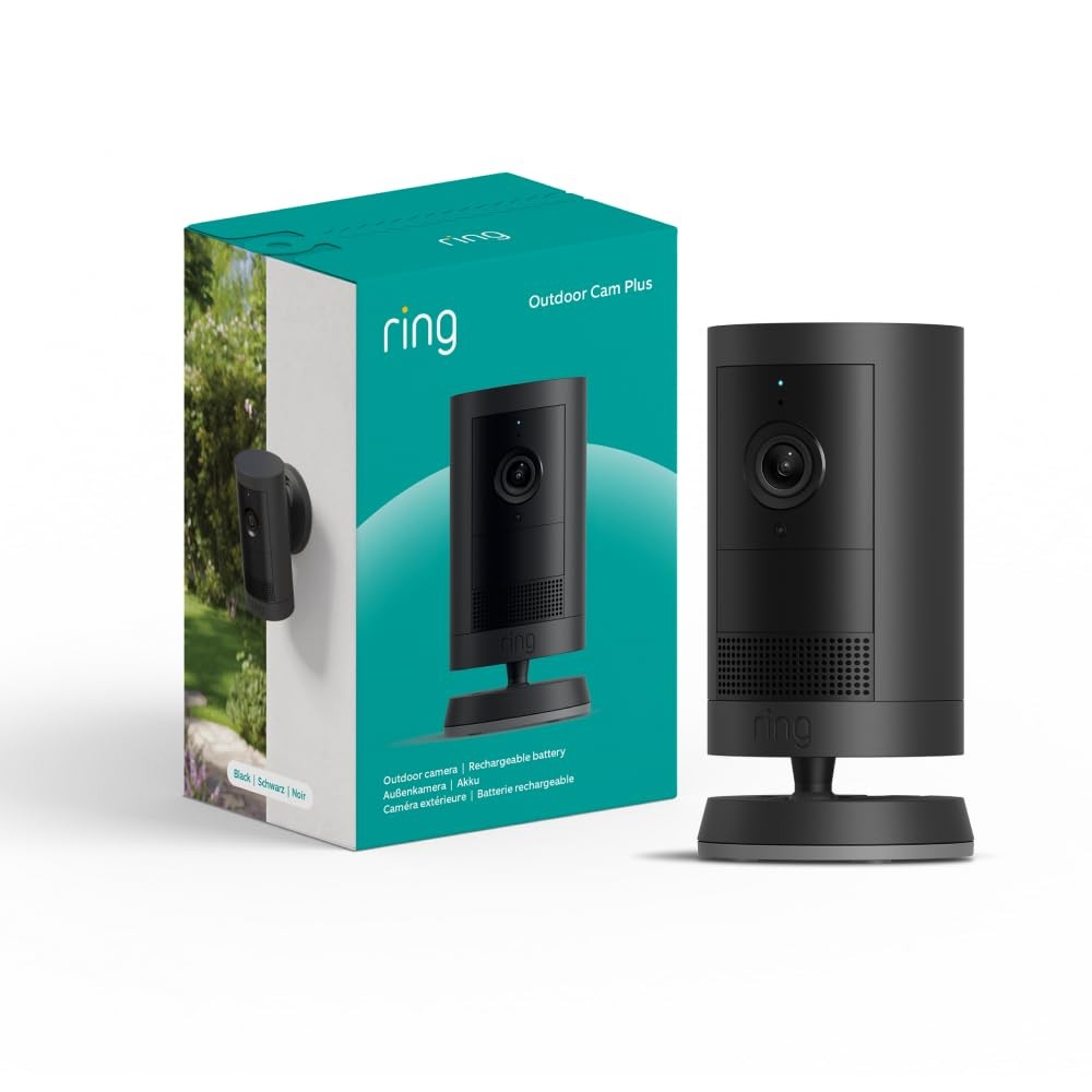 Ring Outdoor Camera Plus (newest gen) Battery Wide Angle 2K Video with Ring