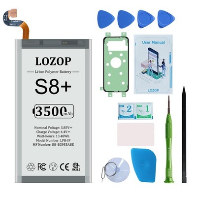 LOZOP S8 Plus Battery Replacement Kit for Samsung Galaxy S8+ SM-G955U/F/W/A