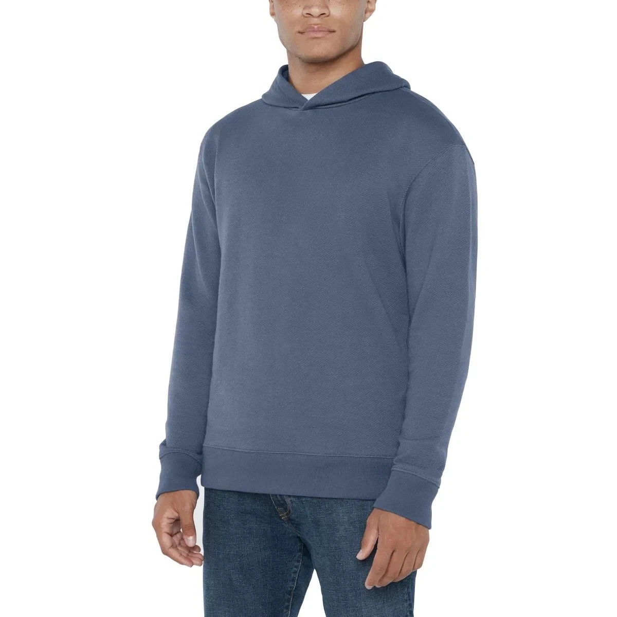 GAP Men's Textured Hoodie  Blue  XL