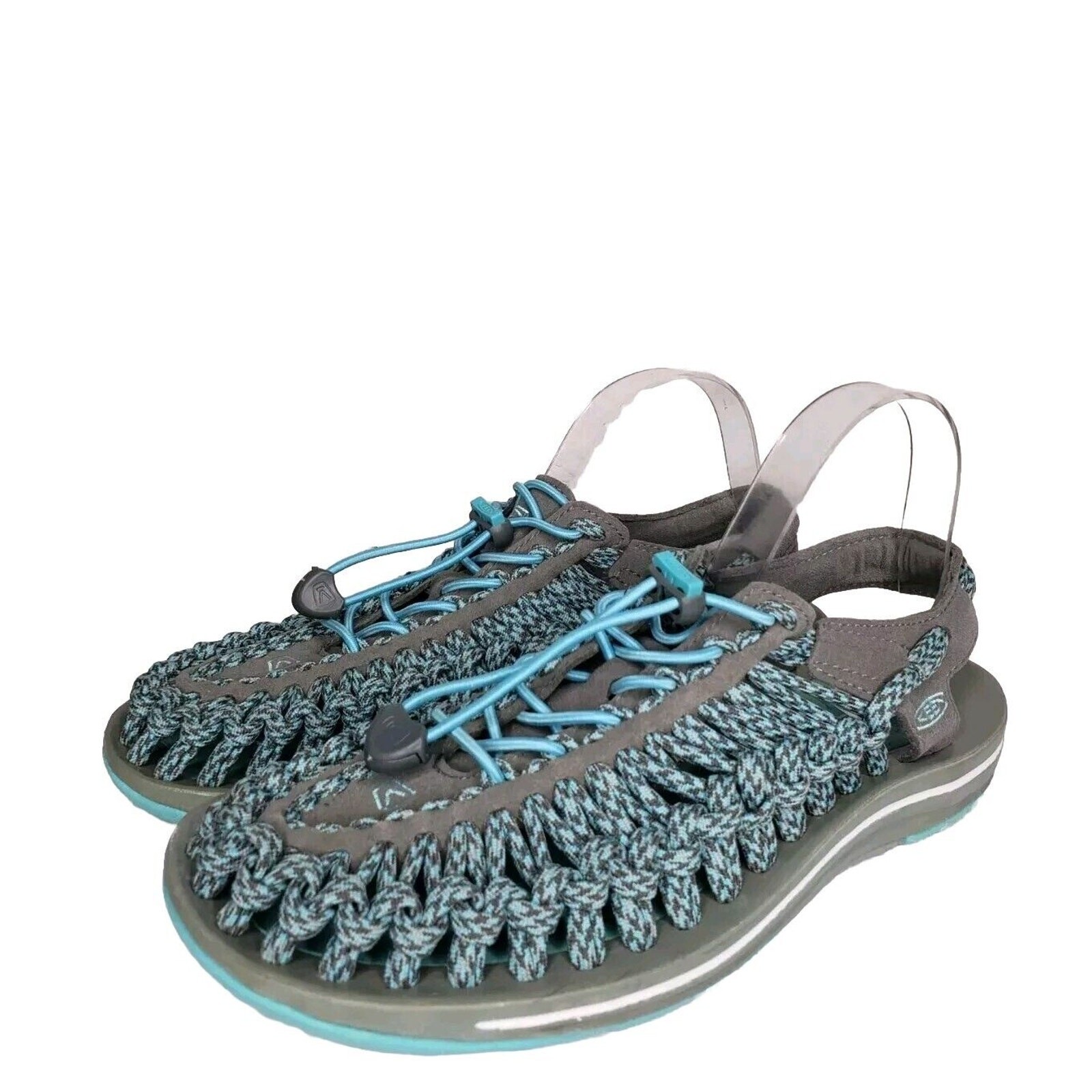 Sandali scarpe KEEN Uneek Cord Sport donna 8 5 blu grigio escursionismo elastico cinch