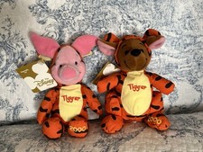 Vintage Piglet And Roo Dressed As Tiger Beanie Plush Soft Toy Pair