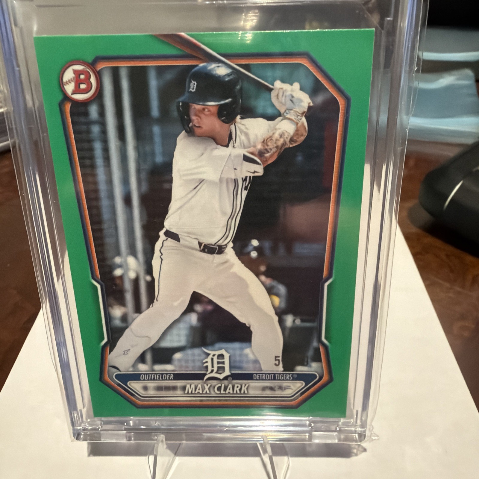 2026 Bowman Max Clark BP-2 Green 50/99 Detroit Tigers Top Prospect!
