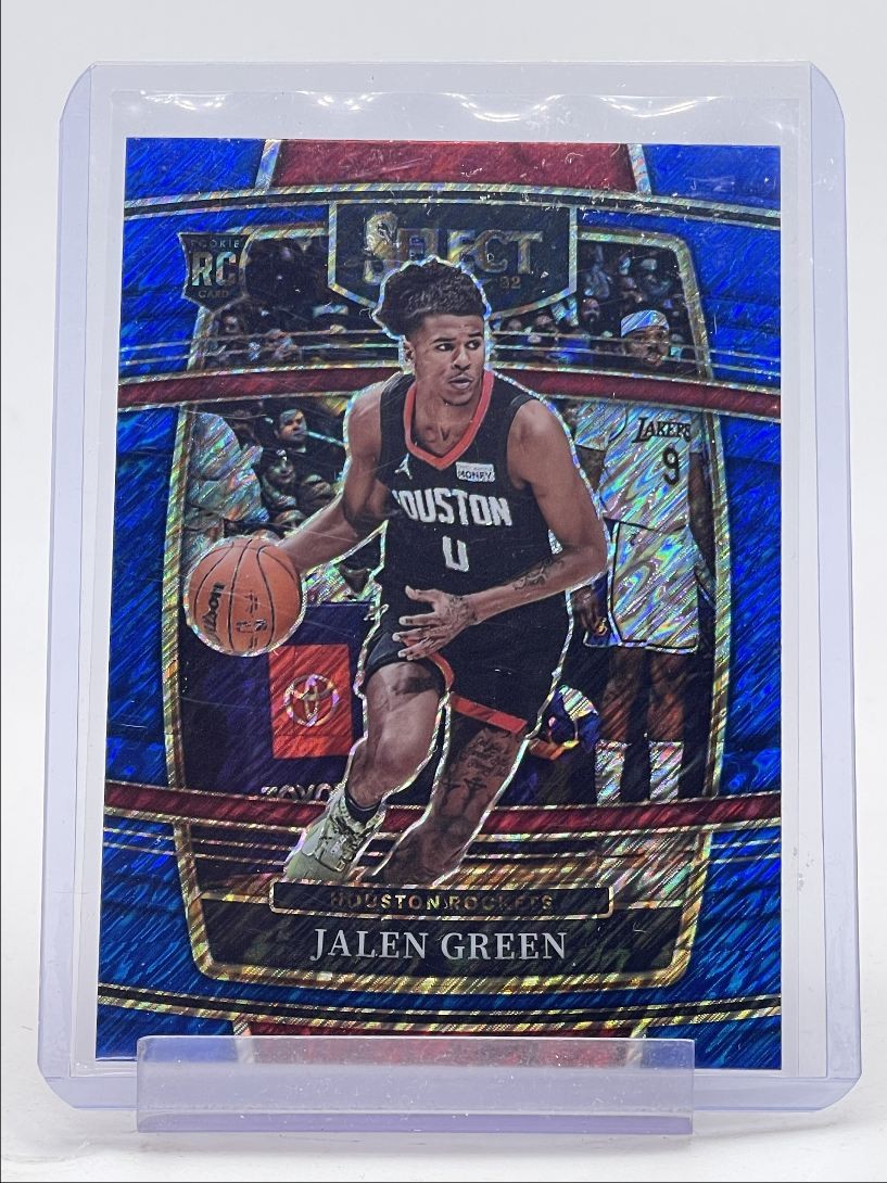 JALEN GREEN 2021-22 SELECT CONCOURSE ROOKIE BLUE SHIMMER ROCKETS RC Q5159