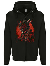 Bushido Samurai Devil Warrior Fantasy Mens Zip Up Hoodie