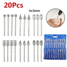 20pcs Diamond Burr Set Drill Bits Mini Drill For Dremel Rotary Tool Accessories