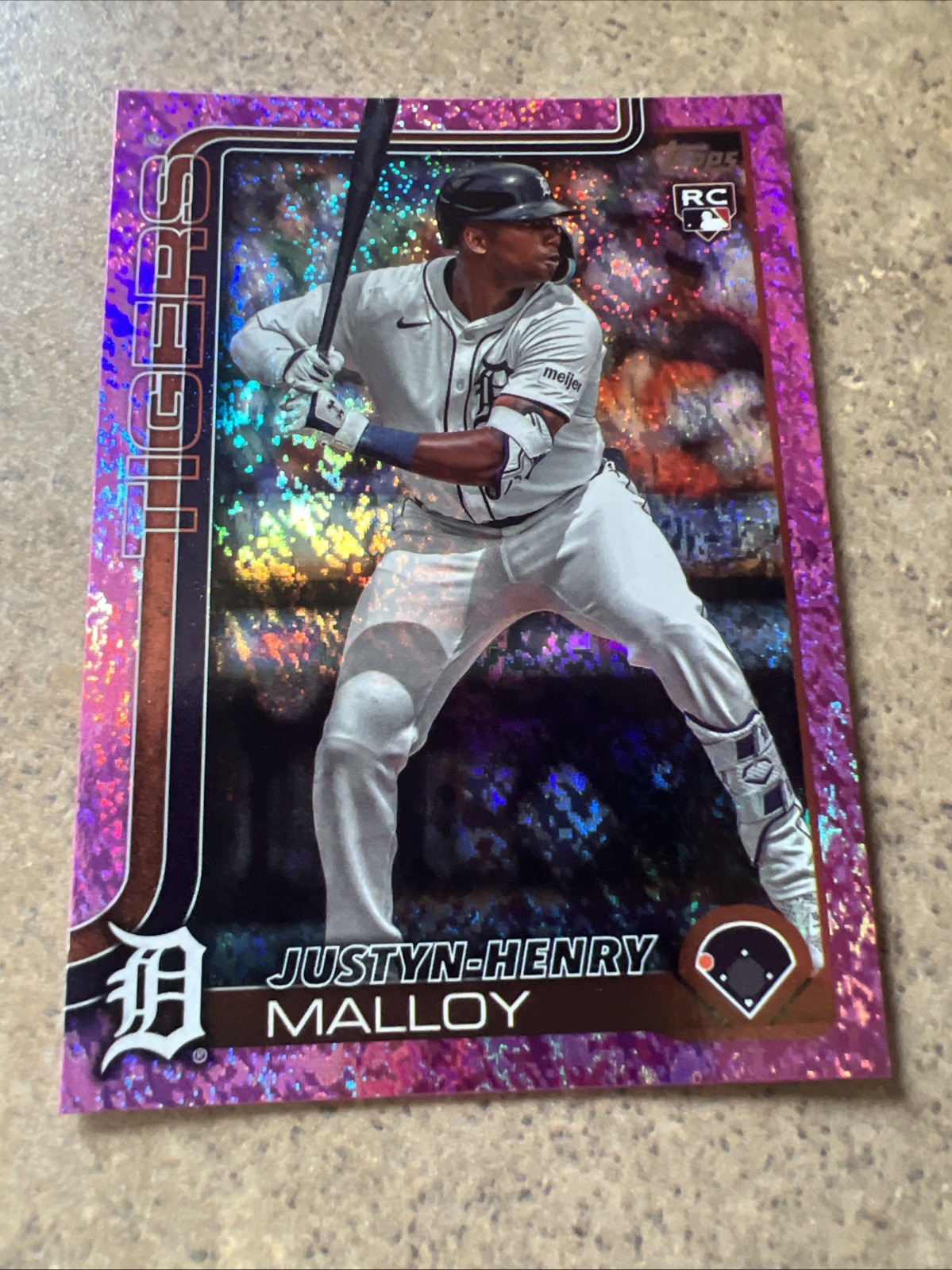 2025 Topps Series 1 - Justyn-Henry Malloy #269 Pink Diamante Foil (RC)