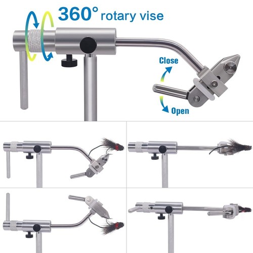 LURELINK Rotary-Fly-Tying-Vise-Fly-Tying-Tools Equipment Fly Fishing Vice Kit... - Picture 3 of 7