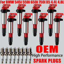 8x Oem Ignition Coil Iridium Spark Plug For Bmw 545i 550i 650 750 X5 4.4l 4.8l 8x Oem Ignition Coil Iridium Spark Plug For Bmw 545i 550i 650 750 X5 4.4l 4.8l