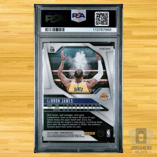 LeBron James 2024 Panini Prizm Silver Prizm #130 PSA 9 MINT Los Angeles Lakers - Picture 2 of 2