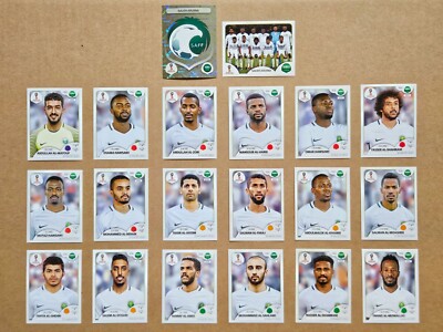 Panini WM 2018 Russland Sticker - Saudi Arabien Komplett Team