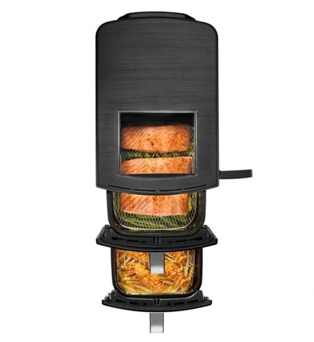 Gourmia 11-Qt Dual Basket Air Fryer, Smart Finish, 4-Layer, Black - Picture 8 of 11