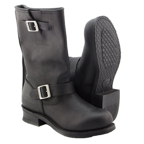 XELEMENT Men\'s Engineer Black Leather Horse Hair Eagle Moto Boots 1502-maincopy.jpg?v=1633990317 main image 4