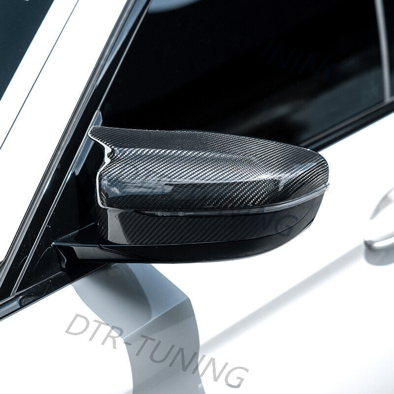 Tapas De Espejo Estilo Cuerno De Fibra De Carbono Real Para BMW G20 G30 M440i (2017-2022) – Acabado Brillante UV