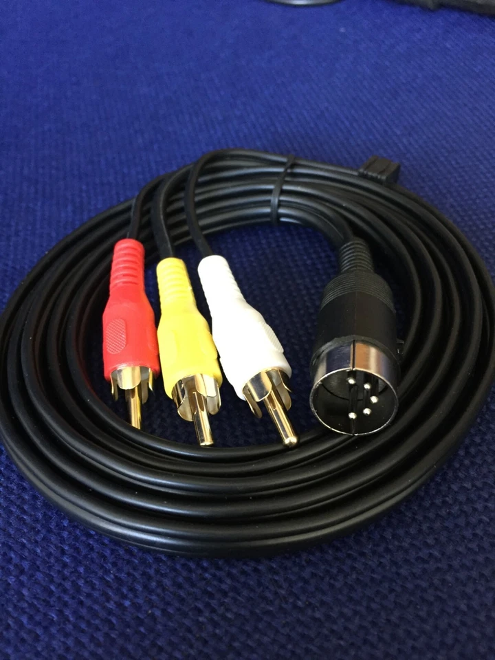 Cavo 2.0 AV DIN audio Video RCA Commodore 64 C64C C16 C116 PLUS4 C128 64 VIC20