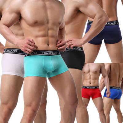 6er-Pack Atmungsaktive Herrenunterwäsche Boxershorts Shorts Ausbuchtung Beutel Unterhose M-2XL
