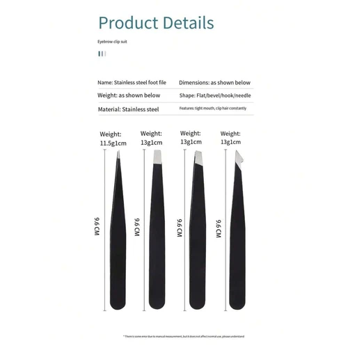 6Pcs Professional Tweezers Multi-Purpose Eyebrow Tweezers & Ingrown Facial Hair - Picture 10 of 23