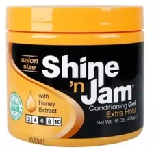 Ampro Pro Style Shine 'n Jam Extra Hold Conditioning Gel with Honey extract 16oz