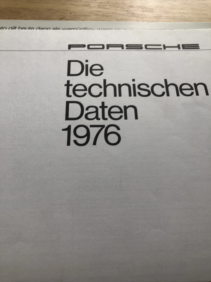 Porsche 911 1975-76 Market Sales Brochure 2.7 Carrera 3 3.0 Turbo 3.0 Targa - Image 2 of 4