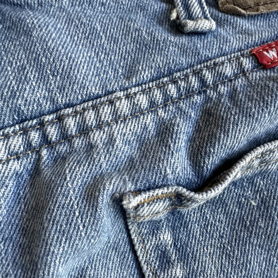 Vintage Wrangler Workwear Shorts Mens 36 Blue Denim Wide Loose Jorts