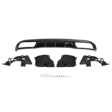 Rear Bumper Diffuser+Exhaust Tips Glossy Fit Mercedes Benz W205 Base Sedan 15-18