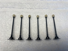 HTF Set of 6 Postwar Plasticville LP-9 STREET LIGHTS - BLACK COLOR