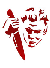 Michael Horror Stencil Halloween Knife Face 8" x 10" Reusable Sheet S700