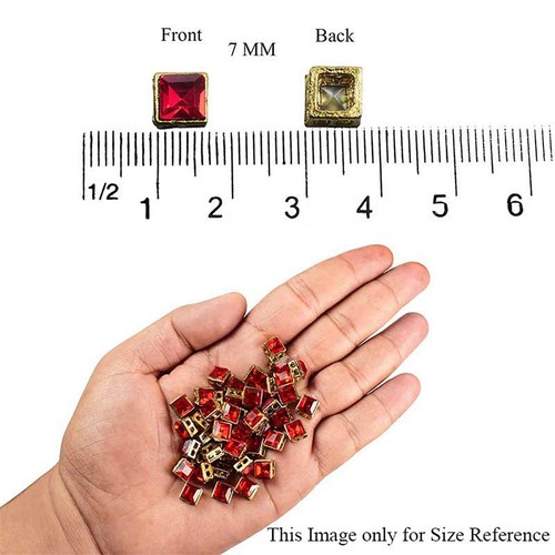 Flatback Stones Kundan Rhinestones Jewelry Making & Embellishment 7MM-25 Pieces - Picture 2 of 19