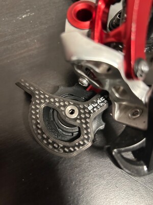 Dérailleur Arrière Sram X-0 9v - Medium Cage Carbone - NOS - Noir/Argent/Rouge