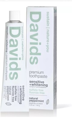 Davids Nano Hydroxyapatite Natural Toothpaste, Sensitive, Whitening, Enamel H
