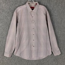 Alfani Dress Shirt Men's Large Fitted Performance 16.5 34/34 Cotton Blend Adults