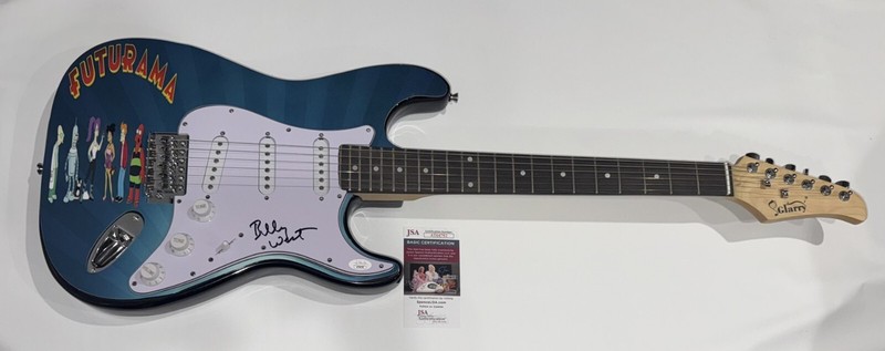 BILLY WEST SIGNED CUSTOM FUTURAMA ELECTRIC GUITAR RARE JSA COA