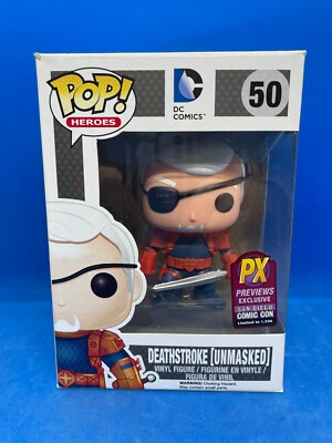 Funko Pop! Vinyl DC 50 Deathstroke PX Previews exclusive sticker 1/1500 limited