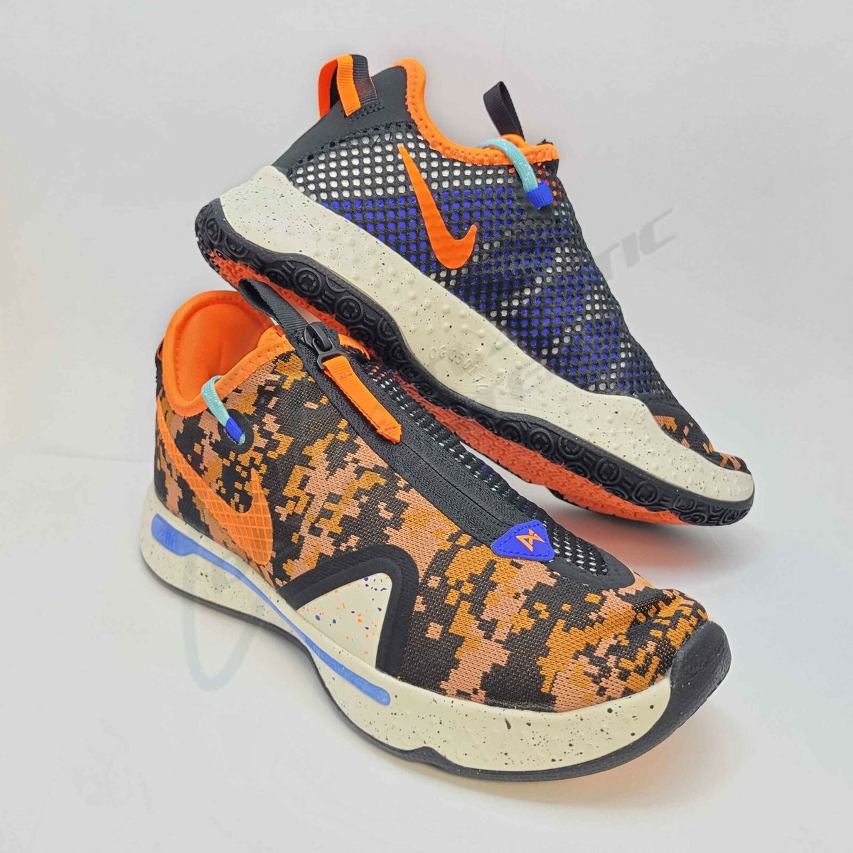 Nike Paul George IV PG4 Digi Camo Basketball Shoe Tie & Zipper