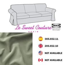 IKEA EKTORP Cover for 3-seat sofa, Hakebo grey-green 005.652.11 / 205.652.10