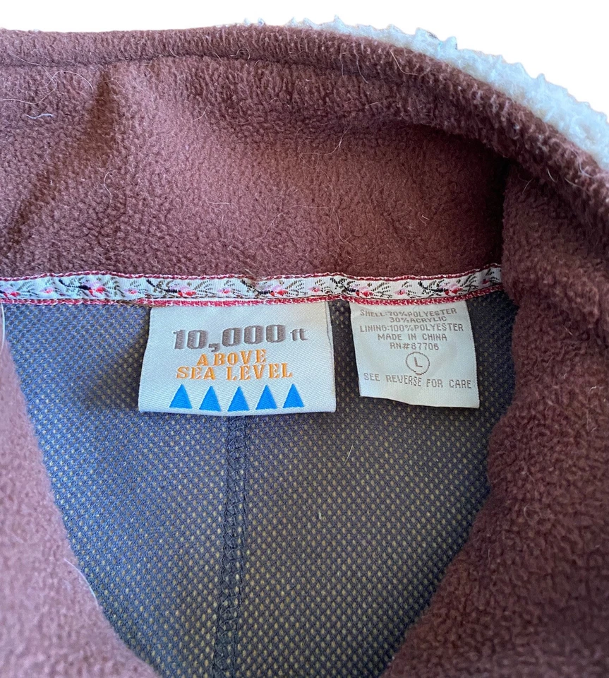 Jaqueta feminina shearling com zíper completo acima do nível do mar 10.000 pés tamanho G - Imagem 4 de 4