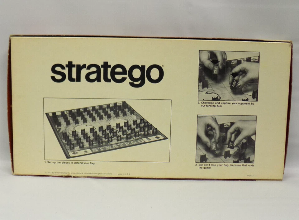 1977 Milton Bradley Stratego Board Game MISSING 1 BLUE PIECE READ - Image 4 of 4
