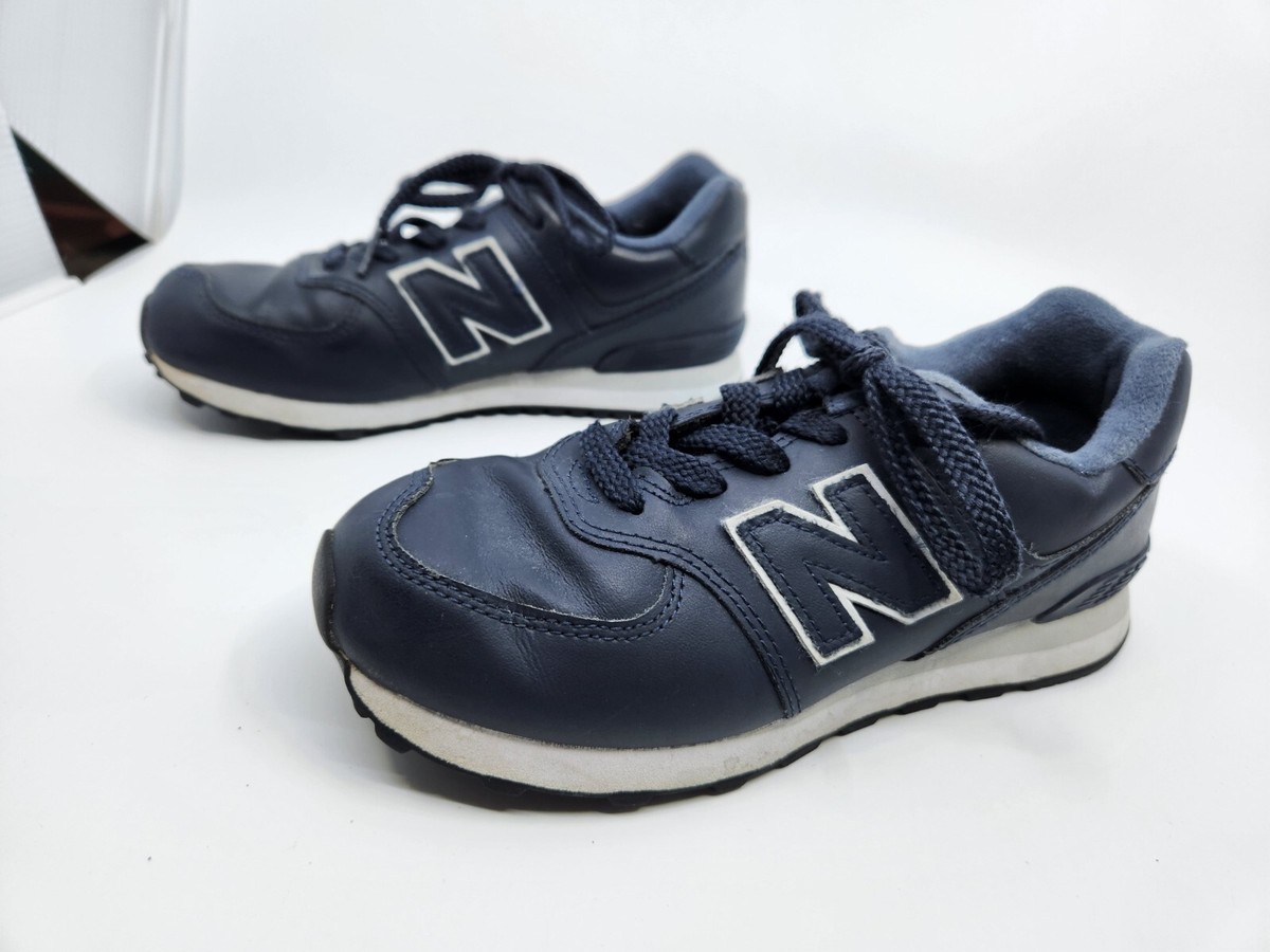 New Balance 574 Classic Blue Running Shoes Low Top Lace Up Youth Size