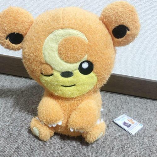 Pokemon Teddiursa Relaxing Time Big Plush Doll Fluffy Toy Brown Japan New - Picture 1 of 5