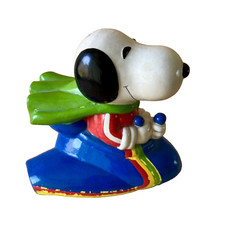 Tirelire vintage Snoopy dans l'Espace Avec Défauts Peanuts coin bank with Flaws