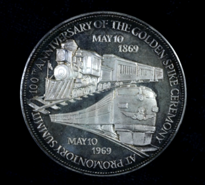 100th Anniversary of the Golden Spike Ceremony (1869-1969) Silver