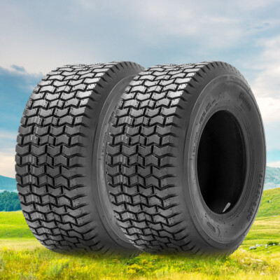Set 2 16x6.50-8 Lawn Mower Tires 4Ply 16x6.5-8 Turf Mower Tractor Tyres Tubeless