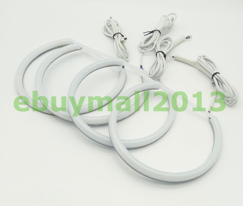 BT App Cotton RGB Halo Ring Angel Eyes For BMW E39 2001-2003 LCI Flash DRL DIY - Picture 4 of 12