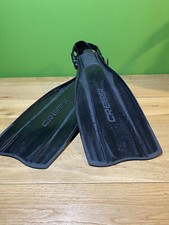 New Open Box Cressi Pro Light Open Heel Scuba Dive Fins - Black S-M Made Italy